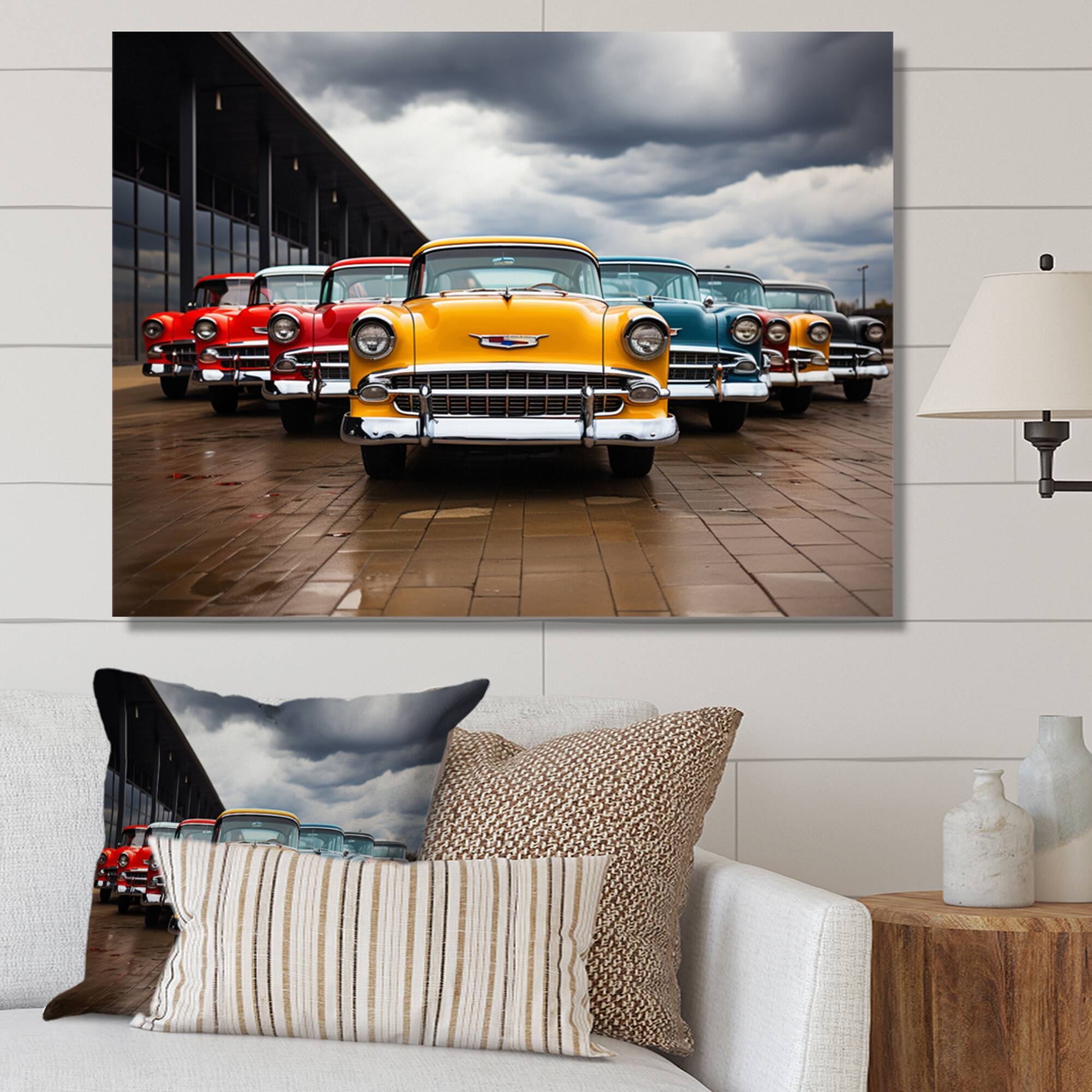 Designart "Pickup Truck Retro Rides II" Transportation Canvas Wall Art